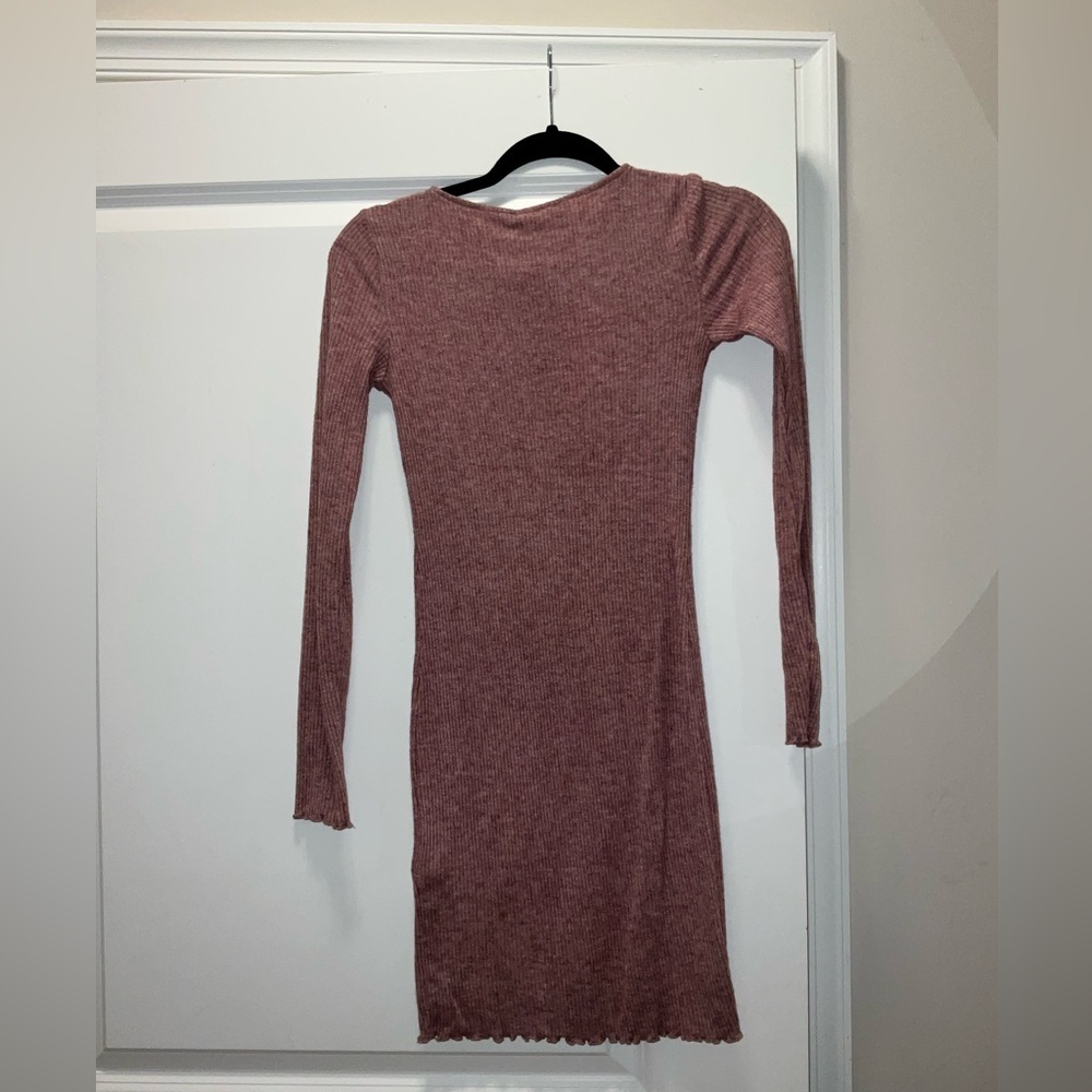 Women's Ribbed Button-Down Dress - Picture 4 of 6